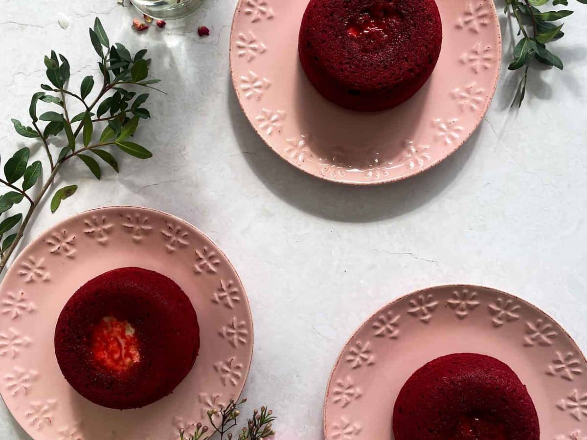 Red Velvet Lava Cakes