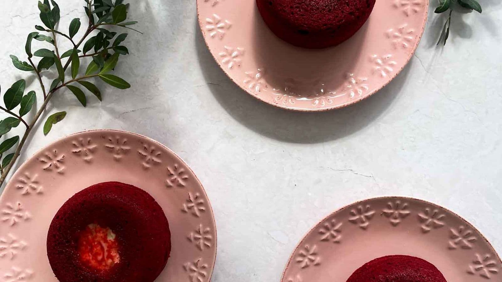Red Velvet Lava Cakes