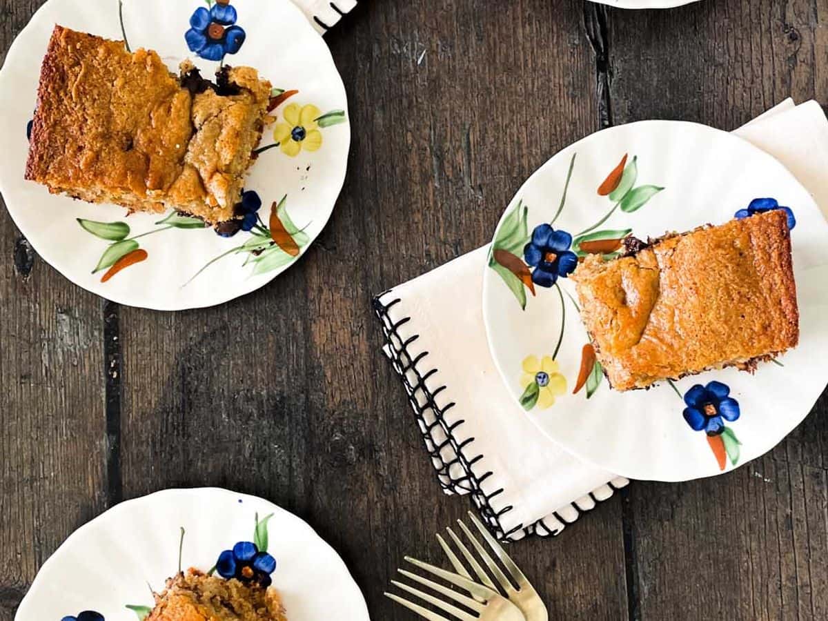 multiple plates of greek yogurt banana bread