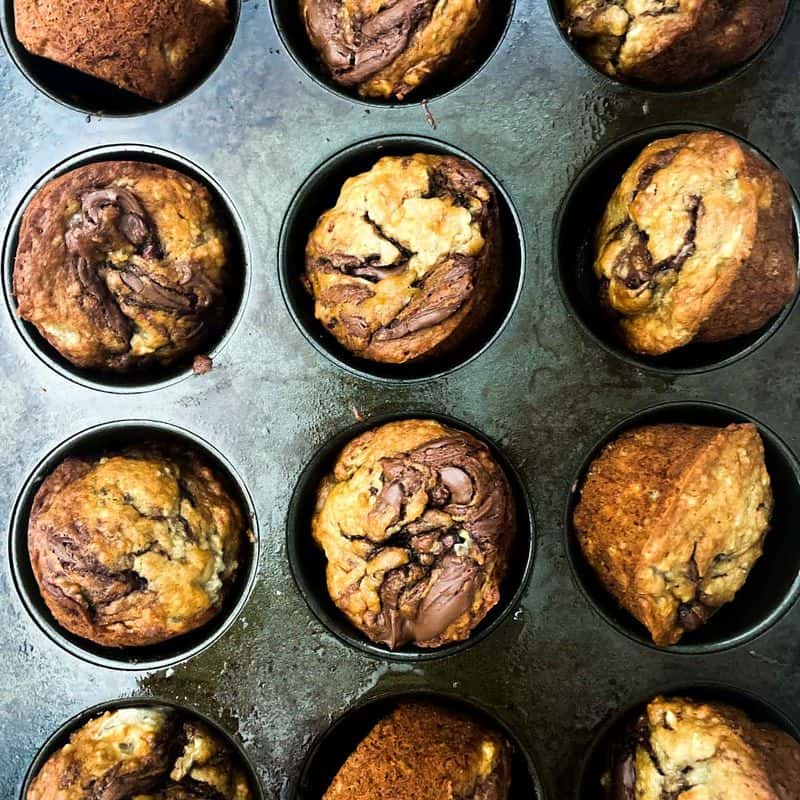 Banana Nutella Muffins