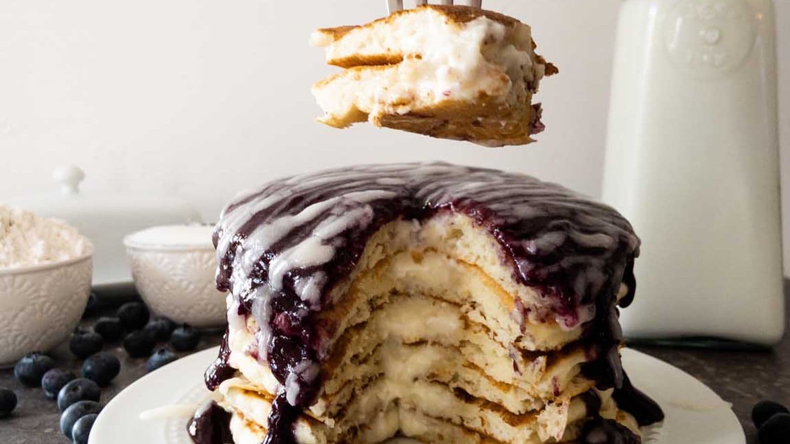 Blueberry Danish Pancakes