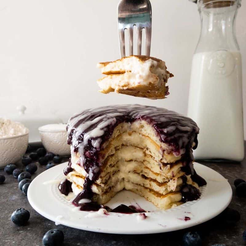 Blueberry Danish Pancakes