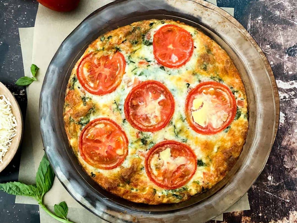 Crustless Caprese Quiche