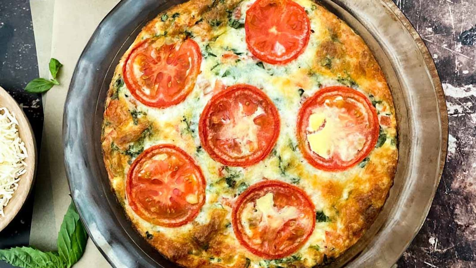 Crustless Caprese Quiche