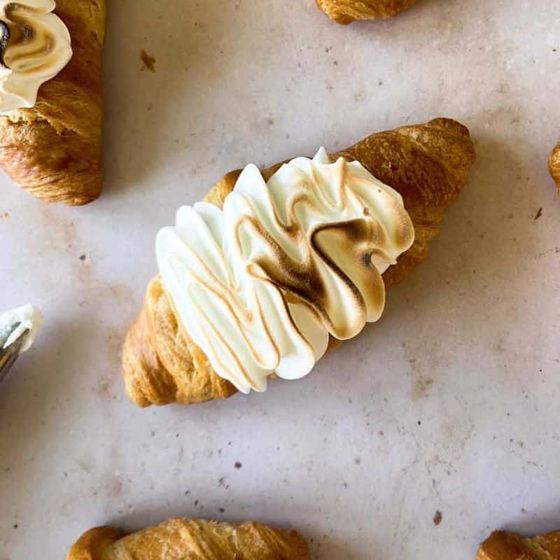 Easy Lemon Meringue Croissants