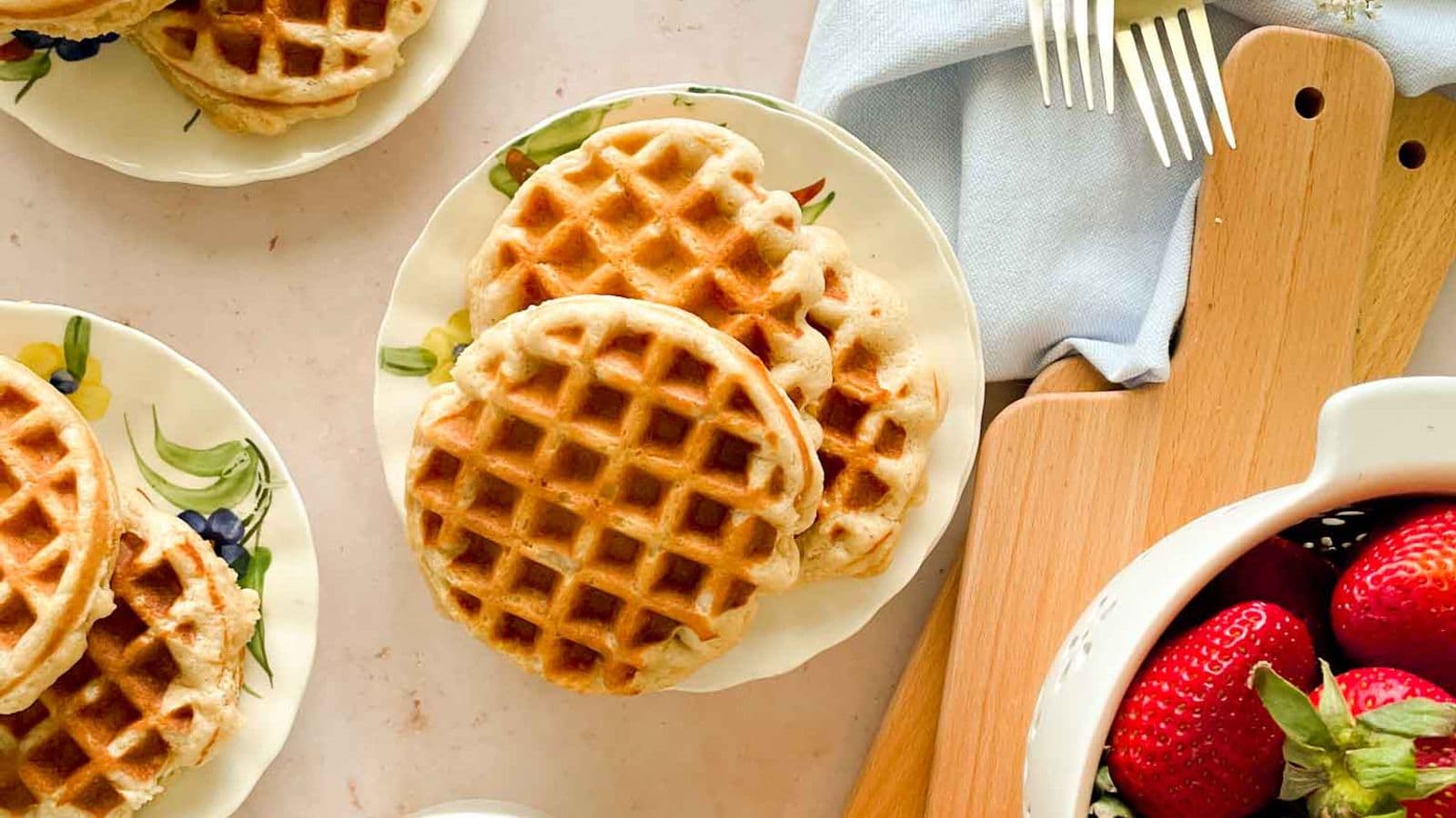 Easy Overnight Sourdough Waffles