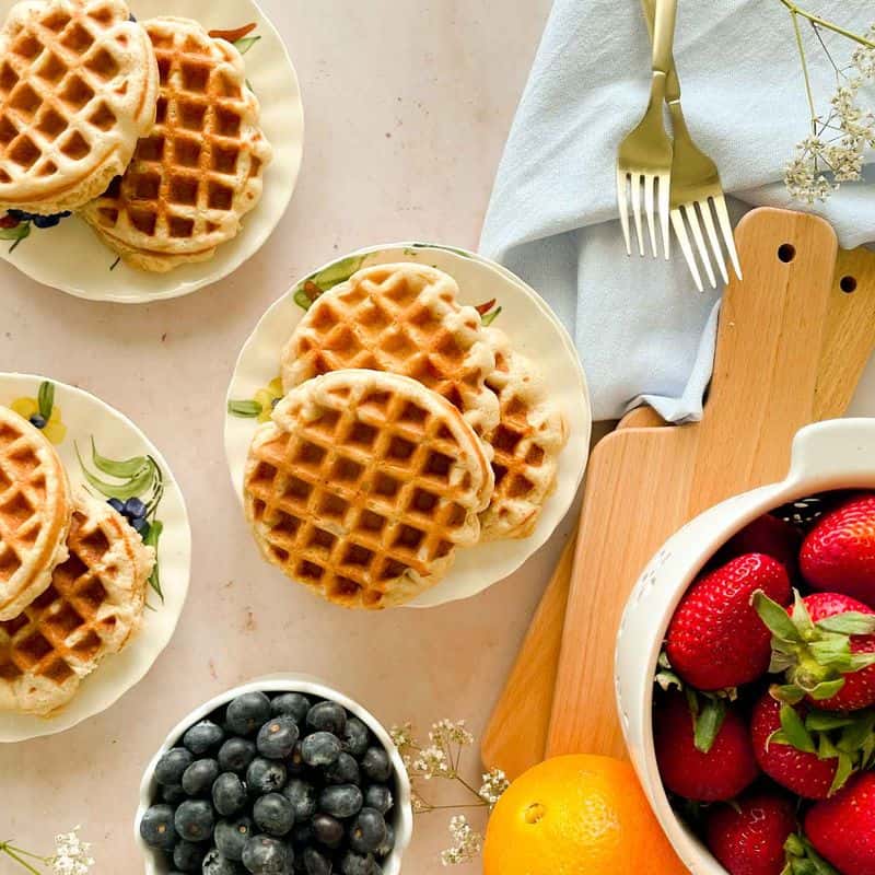 Easy Overnight Sourdough Waffles