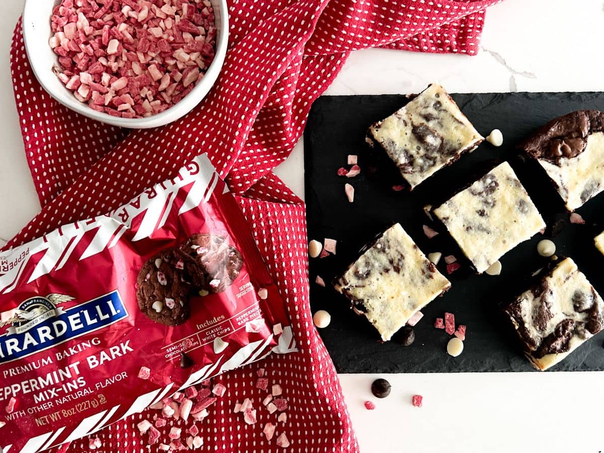 Peppermint Cream Cheese Brownies