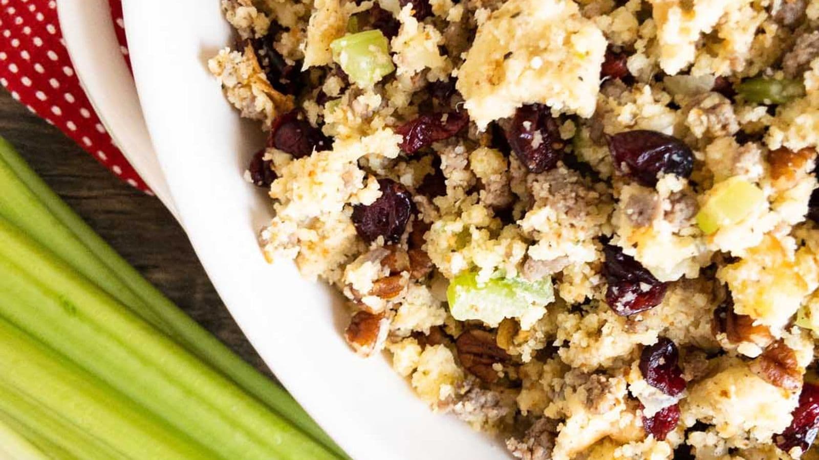 Pineapple Sausage Cornbread Stuffing