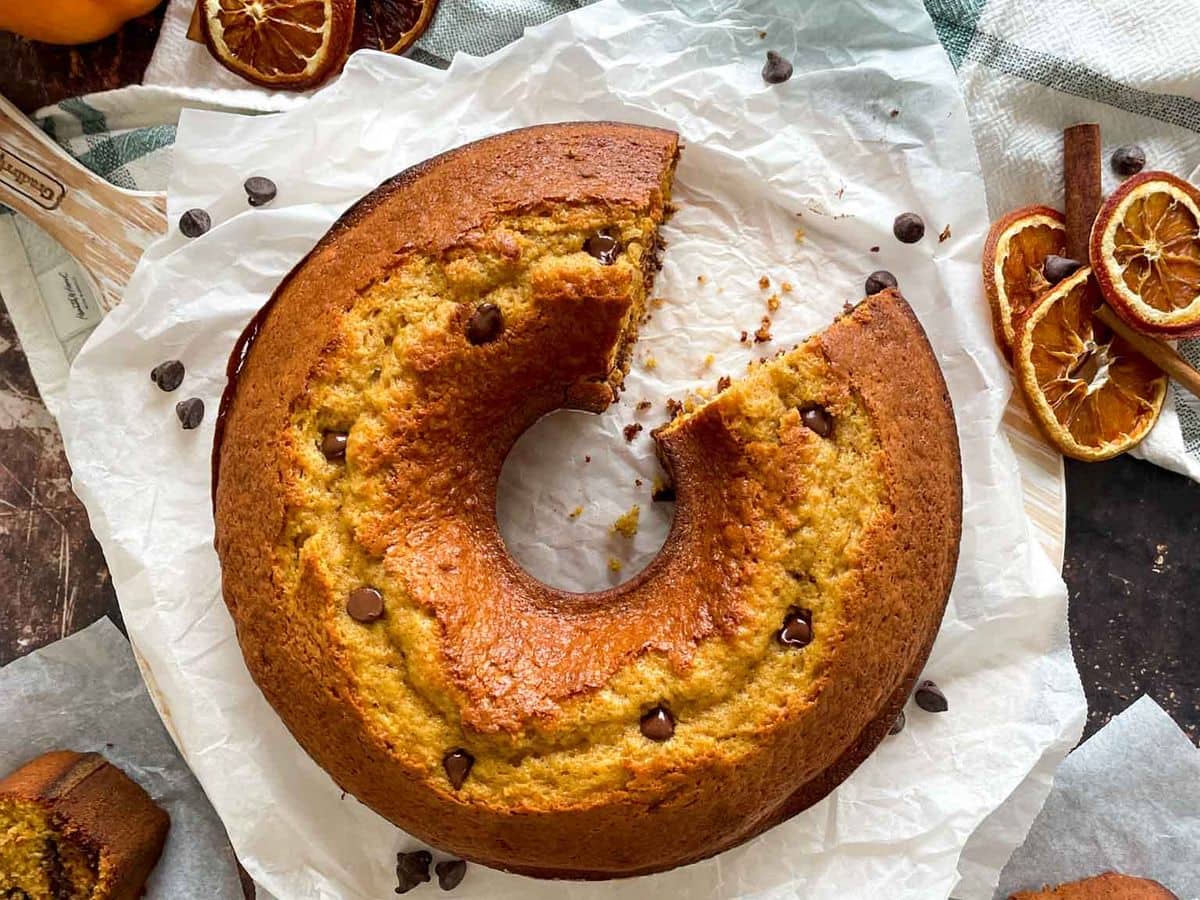 Pumpkin Chocolate Chip Bundt Cake