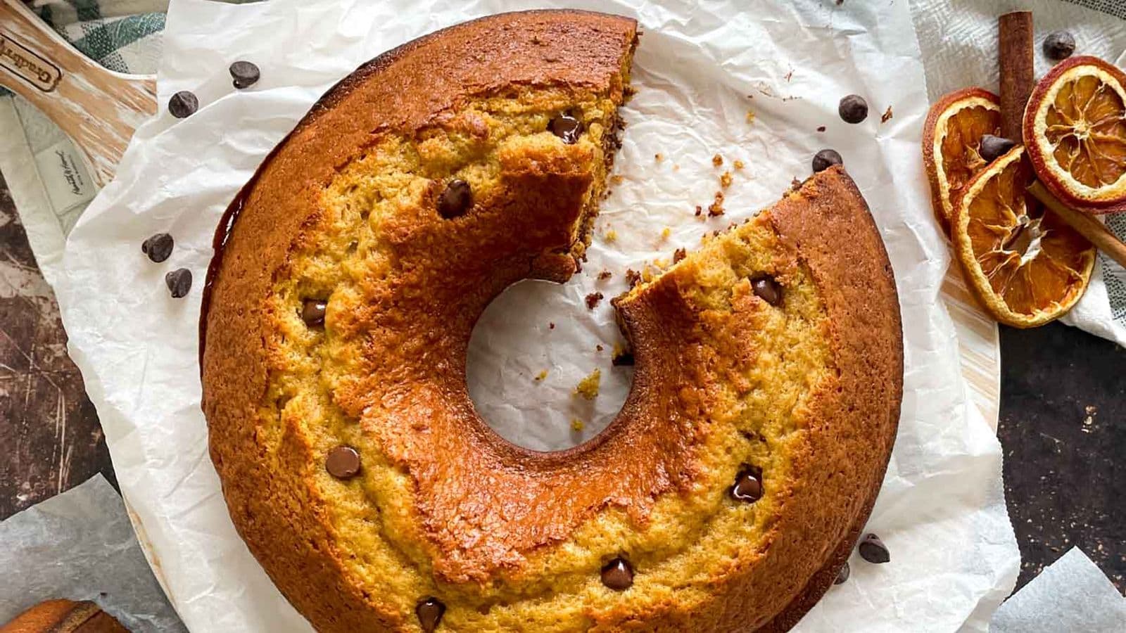 Pumpkin Chocolate Chip Bundt Cake