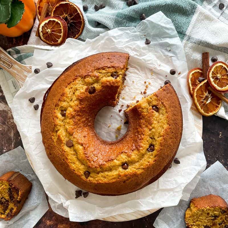 Pumpkin Chocolate Chip Bundt Cake