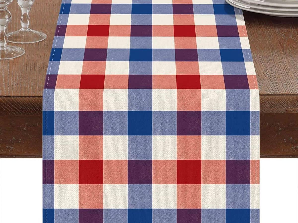 Blue Plaid Table Runner — shop on Amazon