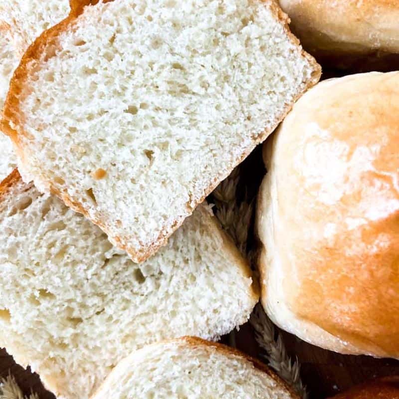 sourdough bread slices laying on top of each other on a table