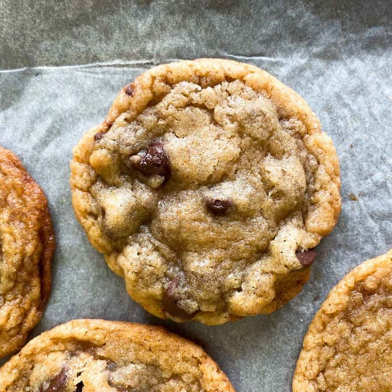 Browned Butter Sourdough Chocolate Chip Cookies